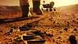 Astronaut’s boot imprint on Martian soil