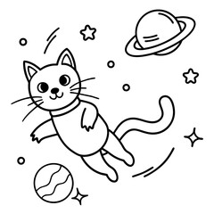 Baby T-shirt Design Vector Cosmic cat space adventure - vector design - vector art - premium vector - latest vector design and illustration