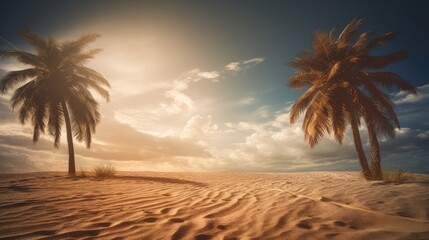 Poster - sunset on the beach