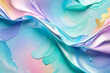Holographic light purple, yellow, turquoise abstract pastel colors backdrop. Gradient neon colors with rainbow foil effect in trends 80s and 90s