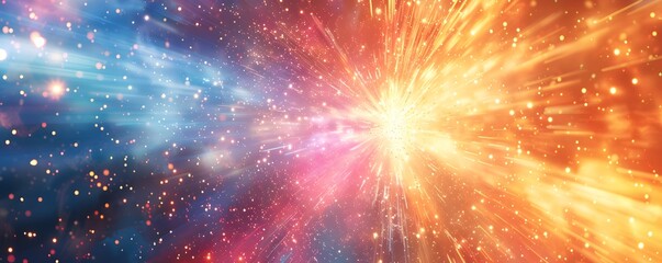 Poster - Burst of Bright and Radiant Light Conveying Energy and Excitement in a Captivating Digital