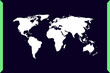 Modern Windows style design concept of world map isolated on dark background - vector illustration