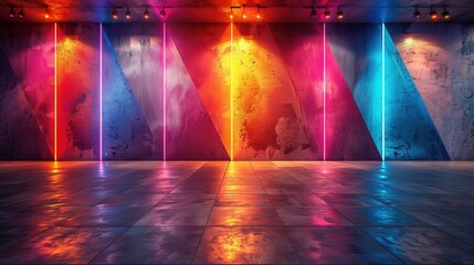 Wall Mural - spotlight on stage