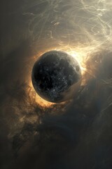 Wall Mural - Vertical image of a lunar eclipse
