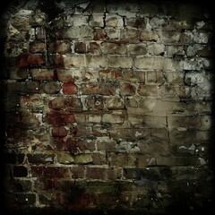 Grungy and weathered old brick wall background.