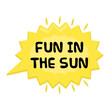 © Shahsoft Production - Fun in the Sun Messages Sticker Design lettering sticker typographic message chat badge