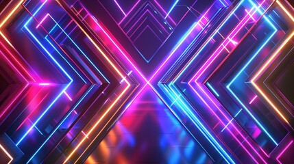 Wall Mural - vibrant glowing lines abstract background with purple hues and starry motions
