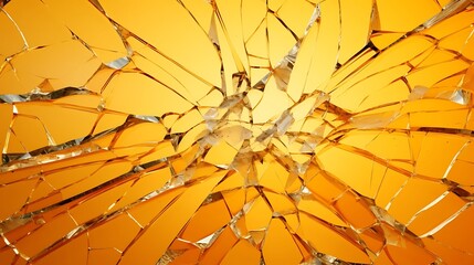 Wall Mural - Vibrant Yellow Background with Stunning Broken Glass Effect: Captivating Stock Image for Dynamic Design Projects