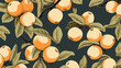 Seamless apricot pattern. Monochrome fruits repeati