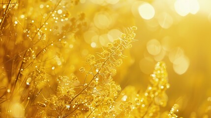 Canvas Print - The use of gold and yellow tones to evoke optimism and happiness