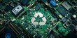 © nialyz - Electronic Waste Circuit Boards with Recycle Symbol