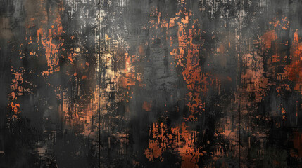 Poster - Gritty texture with vibrant orange highlights, ideal for creative backgrounds