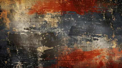 Poster - Artistic backdrop featuring a distressed texture with bold colors and scratches