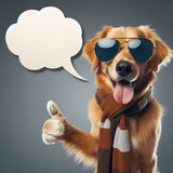 Fototapeta Nowy Jork - Cool dog and speech bubble