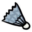 Shuttlecock - Hand Drawn Doodle Icon