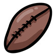 Rugby Ball - Hand Drawn Doodle Icon