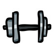 Dumbbell - Hand Drawn Doodle Icon