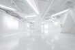 © Michael - White Geometric Bright Room: Exhibition Space with Minimalist Architecture