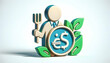 Sustainable Investing Advocate: 3D Icon Cartoon for ESG Green Funds & Socially Responsible Investment Opportunities Promotion