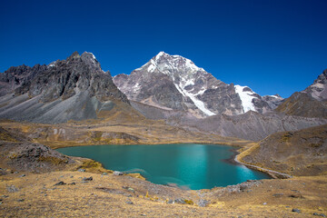 seven lakes of ausangate, cusco peru.