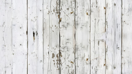 Poster - Weathered white wooden planks in high resolution, ideal for backgrounds or design elements