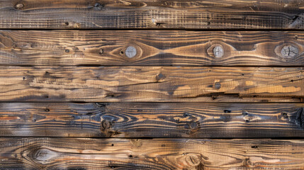 Detailed grain patterns on close-up of charred wood planks