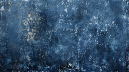 Aufkleber - Detailed close-up of textured blue abstract painting