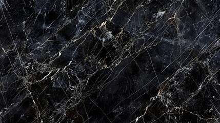 Aufkleber - High-resolution image showcasing the luxurious details of black marble with natural golden veins