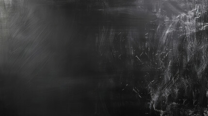 Poster - High-resolution image of a blackboard surface with white chalk smudges and streaks