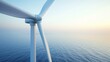 An image of windturbine generator on the sea background
