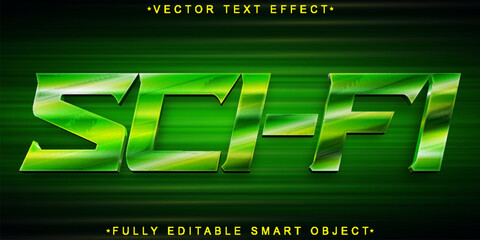 Poster - Green Sci_fi Movies Vector Fully Editable Smart Object Text Effect