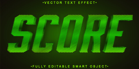 Poster - Green Score Vector Fully Editable Smart Object Text Effect