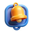 © shahzaib - 3d notification bell icon set isolated on transparent background 3d render yellow ringing bell