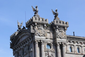 Wall Mural - detail of castle, barcelona, spain