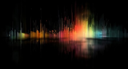 Wall Mural - a colorful abstract background with lines and colors in the dark