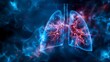 ARDS in the Respiratory System: Flu-Related Lung Inflammation Leading to Collapsed Lung, X-ray in ICU. Concept ARDS, Respiratory System, Lung Inflammation, Collapsed Lung, X-ray, ICU