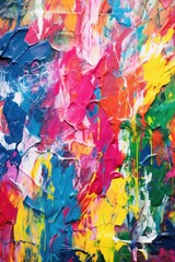 Sticker - Vibrant Abstract Acrylic Paint Strokes