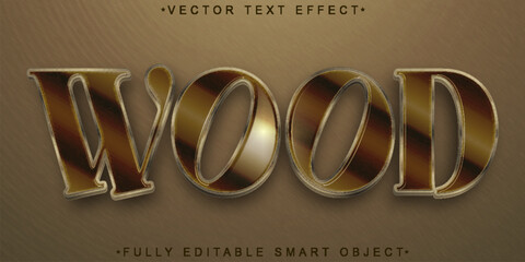 Poster - Classic Wood Vector Fully Editable Smart Object Text Effect