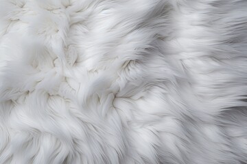 Wall Mural - Close-up Texture of White Fur