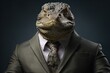 © Balaraw - Business Lizard: Leadership and Adaptability in the Corporate Jungle