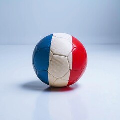 Wall Mural - Soccer football ball in the colors of France flag, white, red, blue colors. isolated on white background, Euro Championship 2024