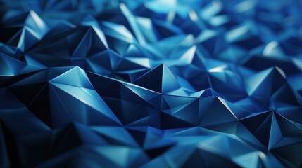 Wall Mural - blue technology concept background. Molecules technology with polygonal shapes AI generated
