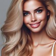 Portrait of an attractive blonde hair female model