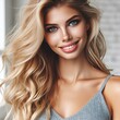 Portrait of an attractive blonde hair female model