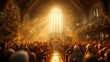 © Adobe Contributor - Christmas church service with people praying and singing