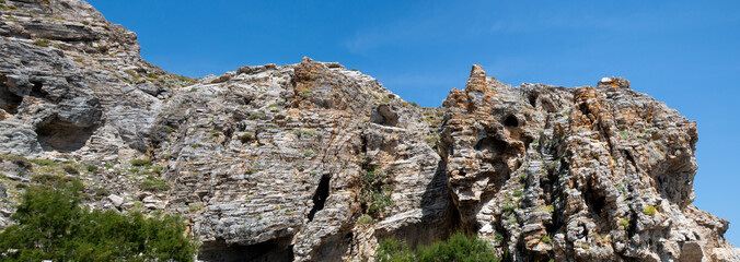 Sticker - Rock formation at the coastline at the Therma Springs Beach Kos Island South Aegean Region (Südliche Ägäis) Greece