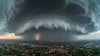 © Adobe Contributor - A large storm cloud is about to hit a city