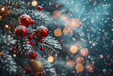 Fototapeta Perspektywa 3d - Christmas background with Christmas tree background
