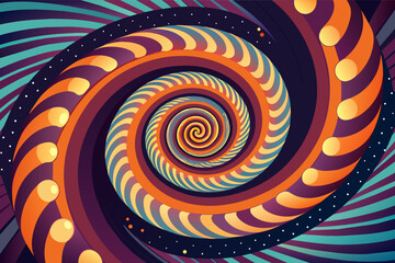 Aufkleber - hypnotic spiral that represents growth and transformation.