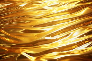 Wall Mural - Golden waves of molten metal